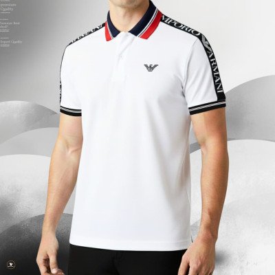 Premium Contrast Polo (White)