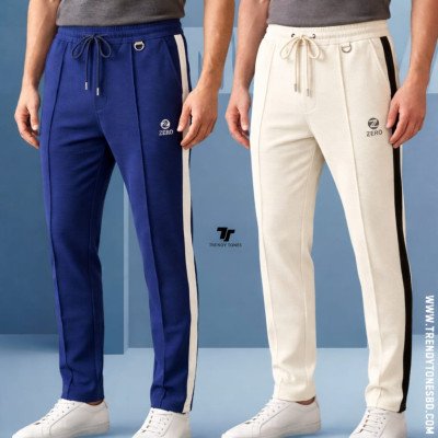 Joggers Combo (Royal Blue & Off-white)