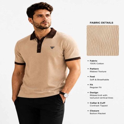 Premium Cord Polo Beige (TT)